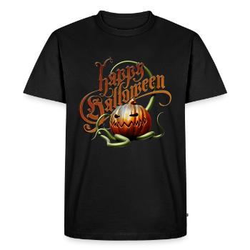halloween heureux 3D - T-shirt Premium bio Homme - noir - Devant - Nico (187cm)