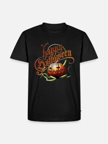 happy halloween 3D - Men's Premium Organic T-Shirt - black