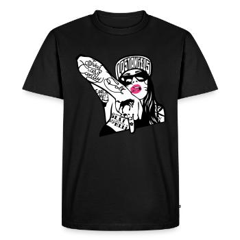 Doux comme sucrerie - T-shirt Premium bio Homme - noir - Devant - Nico (187cm)