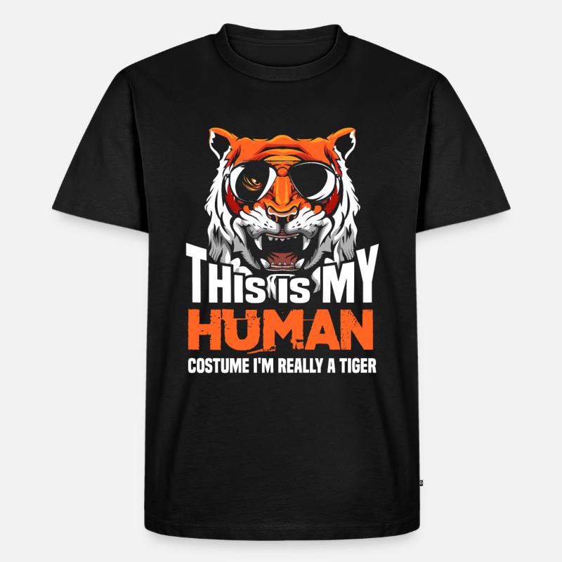 Tiger - Männer Premium Bio T-Shirt - Schwarz