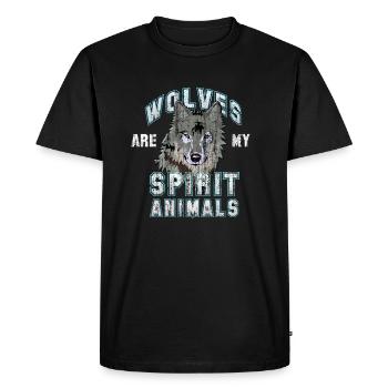 Loups loups - T-shirt Premium bio Homme - noir - Devant - Nico (187cm)