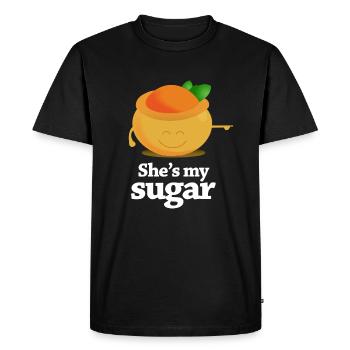 shes_my_sugar - Men's Premium Organic T-Shirt - black - Front - Nico (187cm)