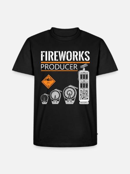 Fireworks Producer Pyro - Männer Premium Bio T-Shirt - Schwarz