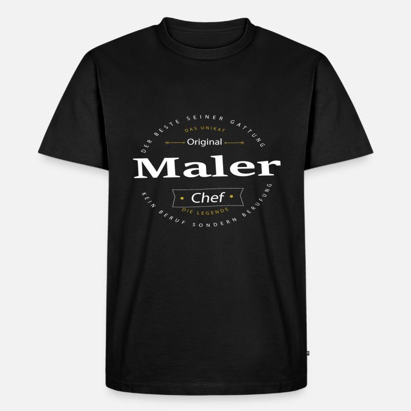 Beruf Maler - Männer Premium Bio T-Shirt - Schwarz