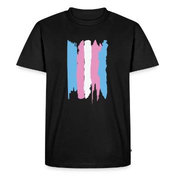 Trans Pride - Men's Premium Organic T-Shirt - black - Front - Nico (187cm)