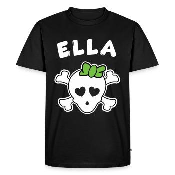 Pirate Ella Design for Girls and Women - Men's Premium Organic T-Shirt - black - Front - Nico (187cm)
