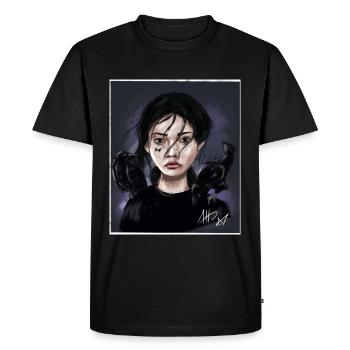 Dark Like A Crow - Men's Premium Organic T-Shirt - black - Front - Nico (187cm)