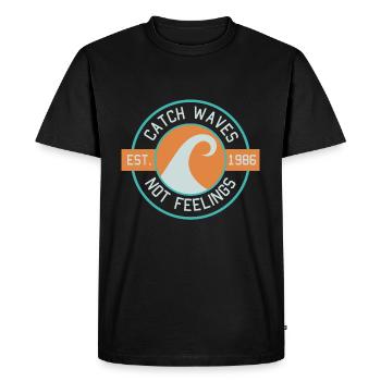 Cadeau surfdude surfergirl surferboy surfeur - T-shirt Premium bio Homme - noir - Devant - Nico (187cm)