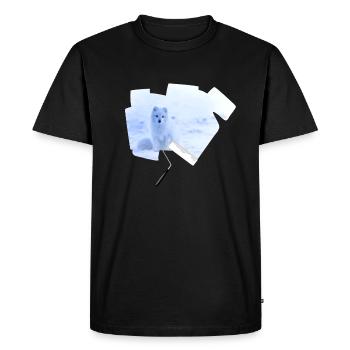 Rouleau de peinture renard polaire - T-shirt Premium bio Homme - noir - Devant - Nico (187cm)