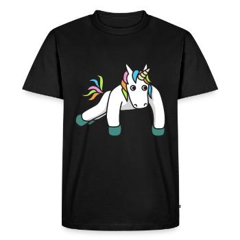 Unicorn pushups gift fitness gym workout - Men's Premium Organic T-Shirt - black - Front - Nico (187cm)