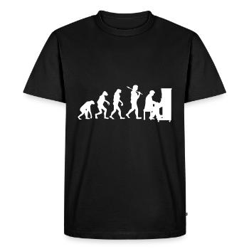 Piano pianiste évolution cadeau musicien piano - T-shirt Premium bio Homme - noir - Devant - Nico (187cm)