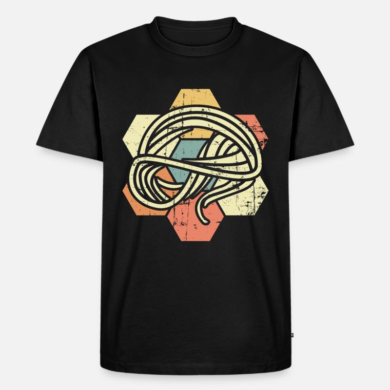 Spaghetti - Männer Premium Bio T-Shirt - Schwarz
