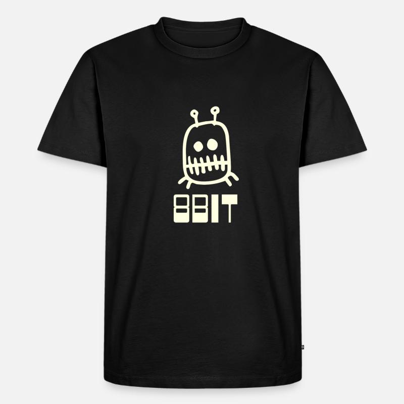 8bit Computer - Männer Premium Bio T-Shirt - Schwarz
