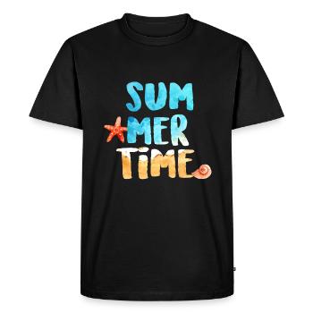 vacation - Men's Premium Organic T-Shirt - black - Front - Nico (187cm)