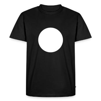 white dot circle - Men's Premium Organic T-Shirt - black - Front - Nico (187cm)