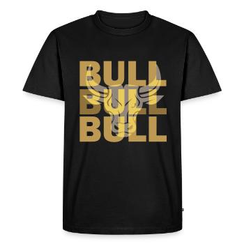 Animal bull cow dairy cow farm gift farmer - Men's Premium Organic T-Shirt - black - Front - Nico (187cm)