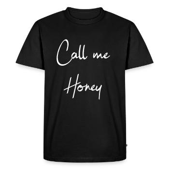 Call me honey - Men's Premium Organic T-Shirt - black - Front - Nico (187cm)