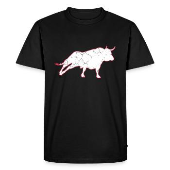 Taureau millésimé espagnol, taureau millésimé - T-shirt Premium bio Homme - noir - Devant - Nico (187cm)