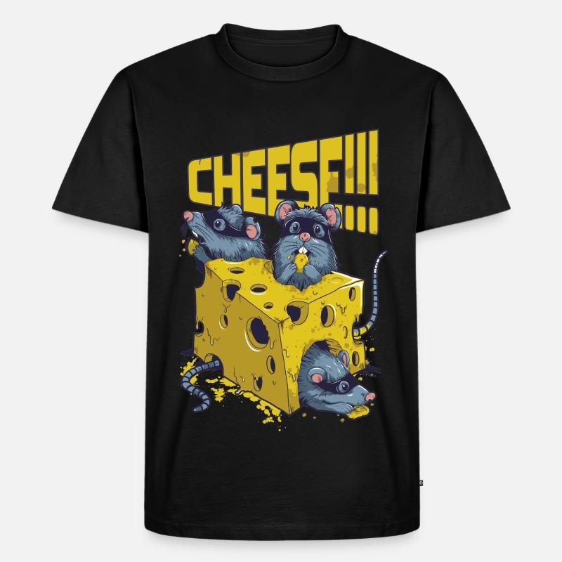 SAY CHEESE!! - Männer Premium Bio T-Shirt - Schwarz