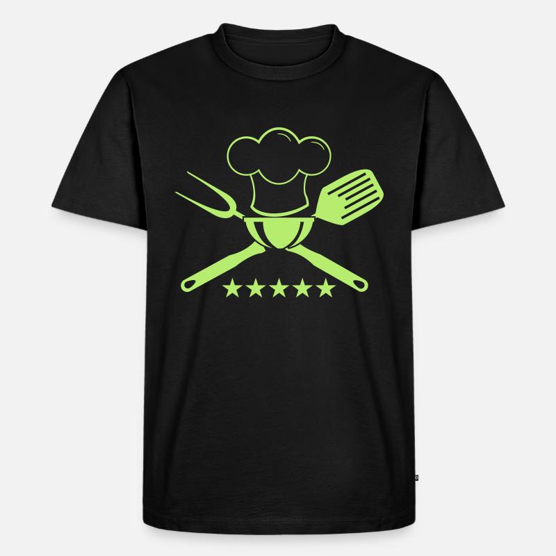 (koch_12_1f) - Männer Premium Bio T-Shirt - Schwarz