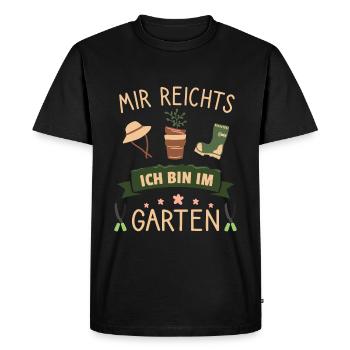 Garten Gärtner - Mir reichts - Männer Premium Bio T-Shirt - Schwarz - Vorne - Nico (187cm)
