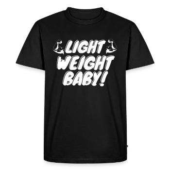 Bébé léger! - T-shirt Premium bio Homme - noir - Devant - Nico (187cm)