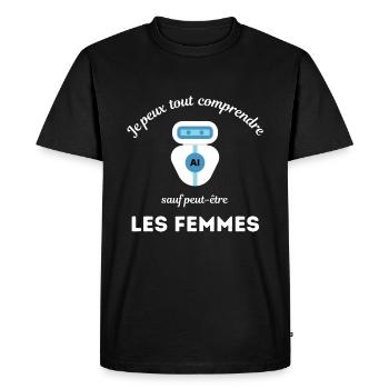 Intelligence Artificielle - T-shirt Premium bio Homme - noir - Devant - Nico (187cm)