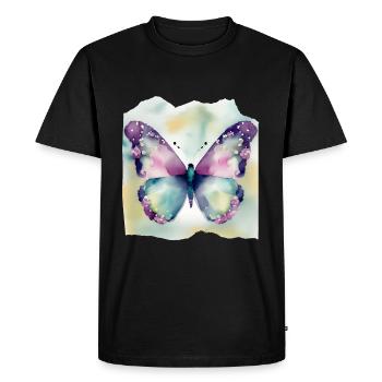 Butterflies pattern - T-shirt Premium bio Homme - noir - Devant - Nico (187cm)