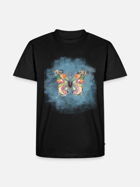 Butterflies pattern - Men's Premium Organic T-Shirt - black