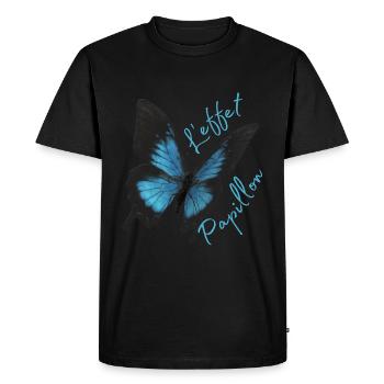 Butterflies pattern - T-shirt Premium bio Homme - noir - Devant - Nico (187cm)