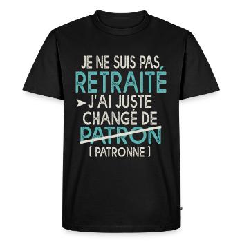 retraite humour homme retraité - T-shirt Premium bio Homme - noir - Devant - Nico (187cm)