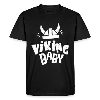 Vikinger Baby Denmark Sweden Norway Finland - Men's Premium Organic T-Shirt - black - Front - Nico (187cm)
