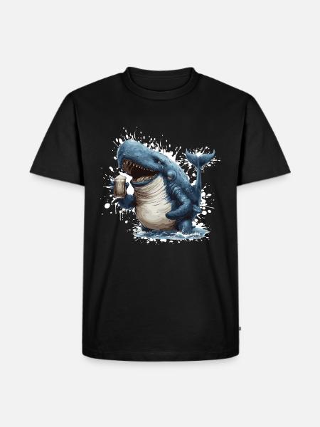 Whale Beer Funny - Men's Premium Organic T-Shirt - black
