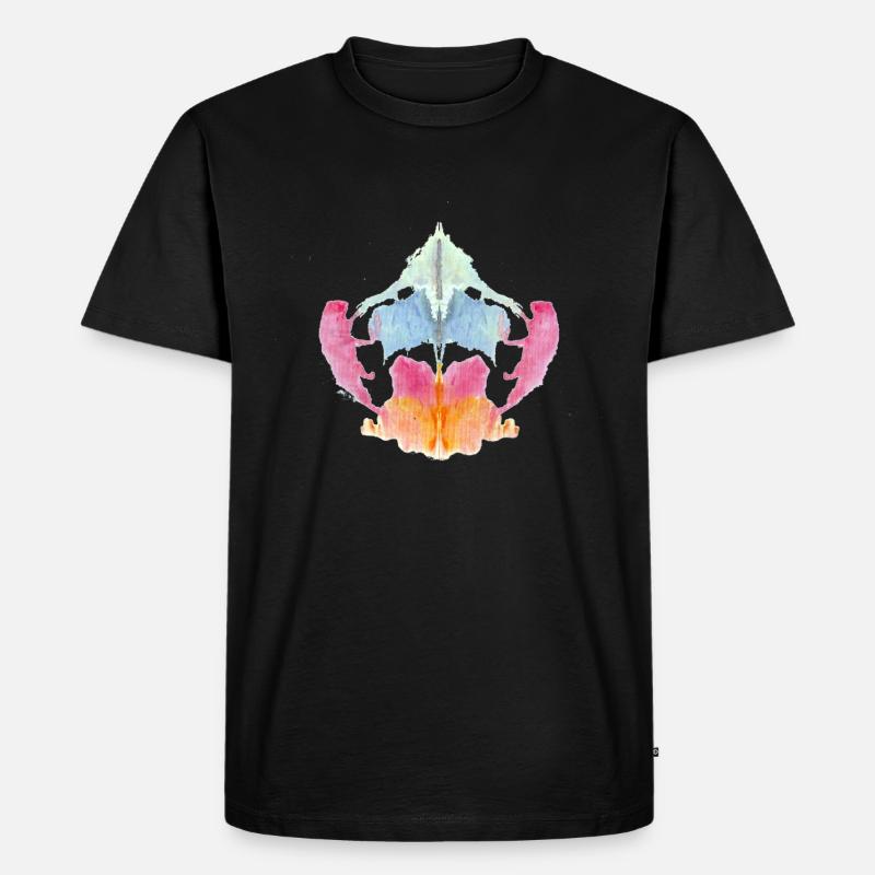 Rorschach Tintenbild Psychologie - Männer Premium Bio T-Shirt - Schwarz