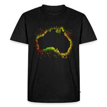 Continents australiens - T-shirt Premium bio Homme - noir - Devant - Nico (187cm)