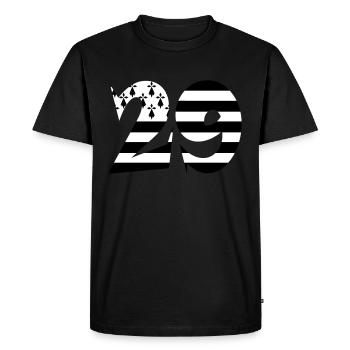 29 Bretagne drapeau - T-shirt Premium bio Homme - noir - Devant - Nico (187cm)