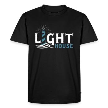 phare - T-shirt Premium bio Homme - noir - Devant - Nico (187cm)