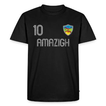 Amazigh football équipe - T-shirt Premium bio Homme - noir - Devant - Nico (187cm)