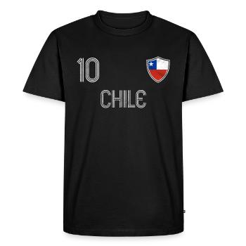 Chili Équipe de football - T-shirt Premium bio Homme - noir - Devant - Nico (187cm)