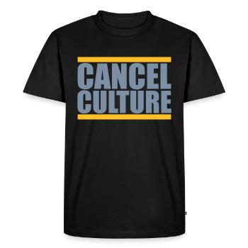 Culture de l’annulation | Couleurs modifiables - T-shirt Premium bio Homme - noir - Devant - Nico (187cm)