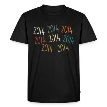 Né en 2014 - légendaire depuis 2014 - T-shirt Premium bio Homme - noir - Devant - Nico (187cm)