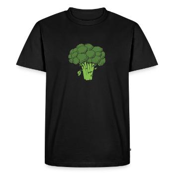 Brokkoli - Männer Premium Bio T-Shirt - Schwarz - Vorne - Nico (187cm)