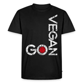 GO VEGAN ANIMAL RIGHTS NOW - Men's Premium Organic T-Shirt - black - Front - Nico (187cm)