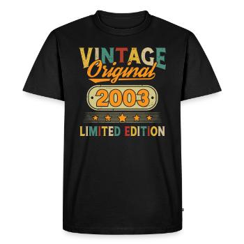 2003 Vintage Original 2003 Cadeau D'anniversaire - T-shirt Premium bio Homme - noir - Devant - Nico (187cm)