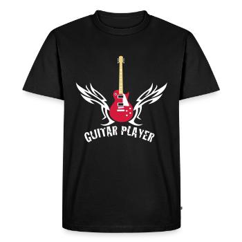guitar_072011_l_3c - T-shirt Premium bio Homme - noir - Devant - Nico (187cm)