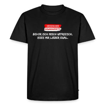 Hessen Shirt Hessisches Shirt - Männer Premium Bio T-Shirt - Schwarz - Vorne - Nico (187cm)