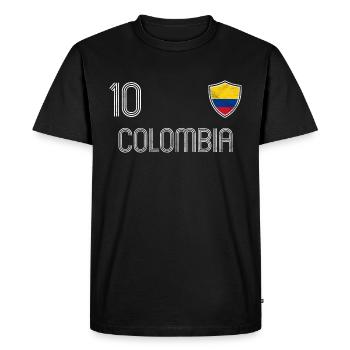 Colombie Équipe de football - T-shirt Premium bio Homme - noir - Devant - Nico (187cm)