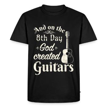 And on the 8th day God created Guitars - Men's Premium Organic T-Shirt - black - Front - Nico (187cm)