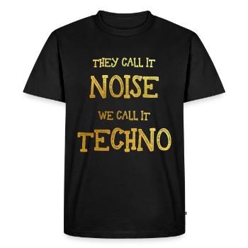 Techno Music Minimal Electro Drôle Cadeau - T-shirt Premium bio Homme - noir - Devant - Nico (187cm)
