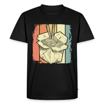 Chine Nouilles - T-shirt Premium bio Homme - noir - Devant - Nico (187cm)